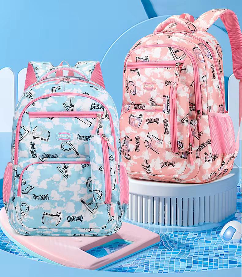 Large capacity Graffiti print Oxford Back Pack  for Adults and teens Back pack With Pen case  28-36 liter 18 inch