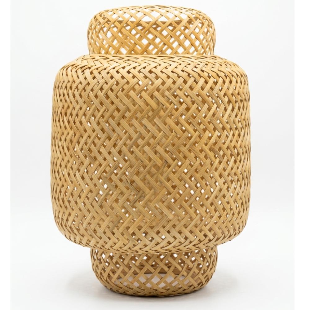Hand oven bamboo lamp shade