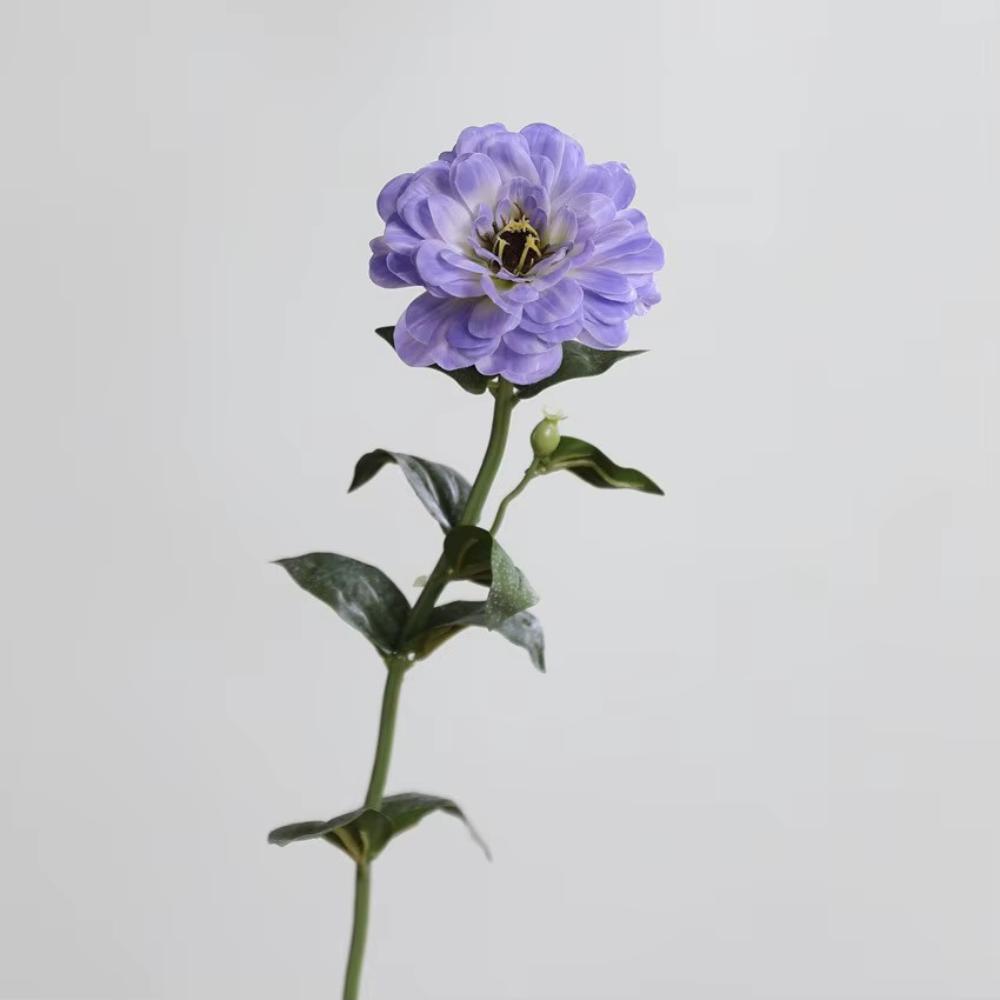 Artificial Zinnia Flower Stem Touch Sendetive Faux Floral For Home Vase  Wedding And Event Table  Centerpiece Decoration