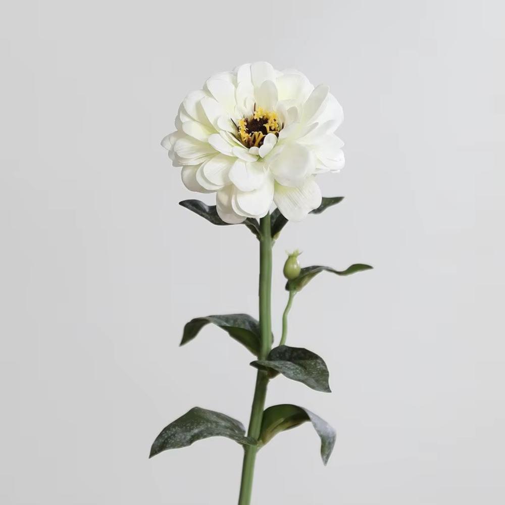 Artificial Zinnia Flower Stem Touch Sendetive Faux Floral For Home Vase  Wedding And Event Table  Centerpiece Decoration