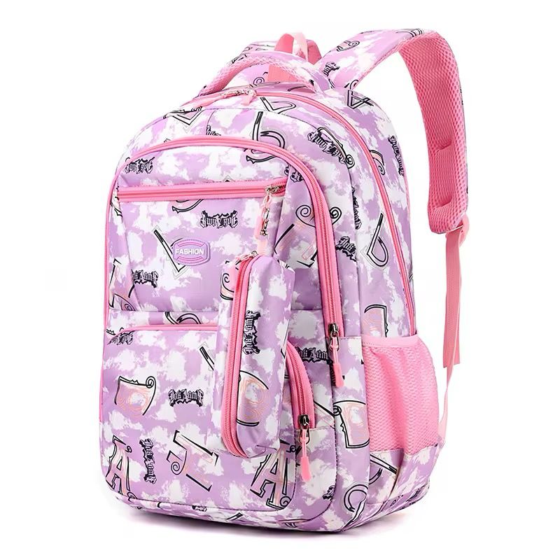 Student back pack oxford water proof back pack Graffiti printed high school bag 17 inch 20-36 litre capacity