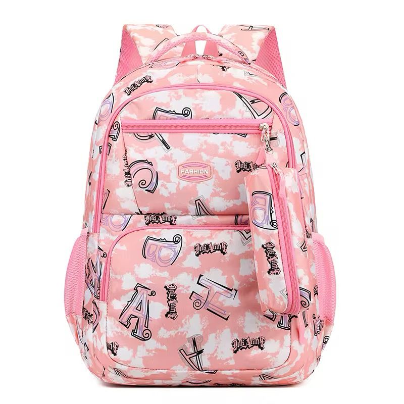 Student back pack oxford water proof back pack Graffiti printed high school bag 17 inch 20-36 litre capacity