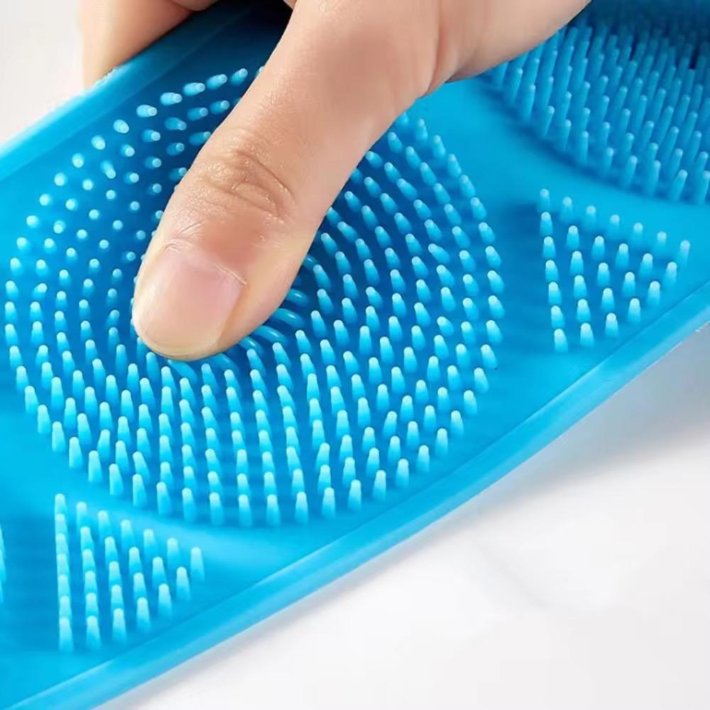 Silicone shower brush scrubber Soft silicone scalp messengerdouble sided body brush foam skin clean tool