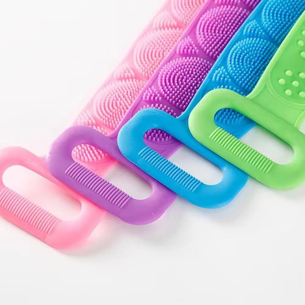 Silicone shower brush scrubber Soft silicone scalp messengerdouble sided body brush foam skin clean tool
