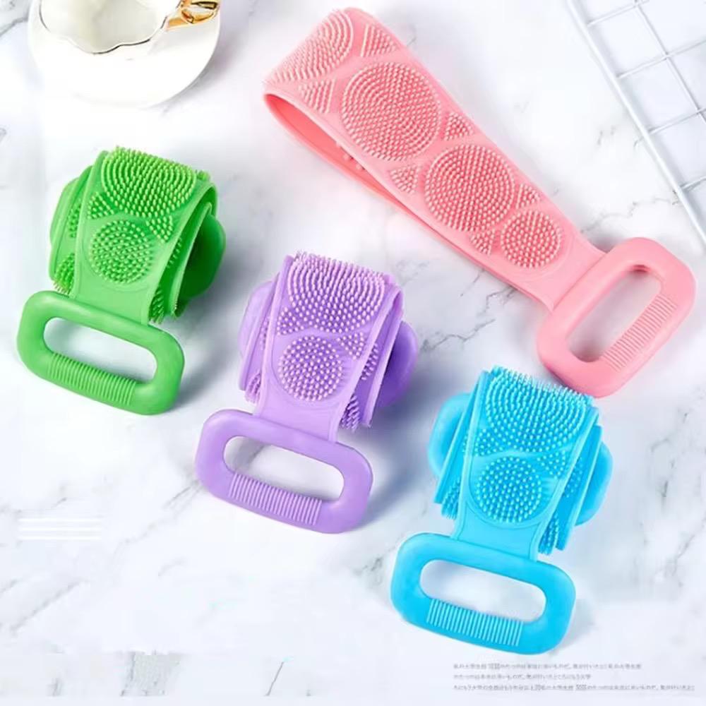 Silicone shower brush scrubber Soft silicone scalp messengerdouble sided body brush foam skin clean tool