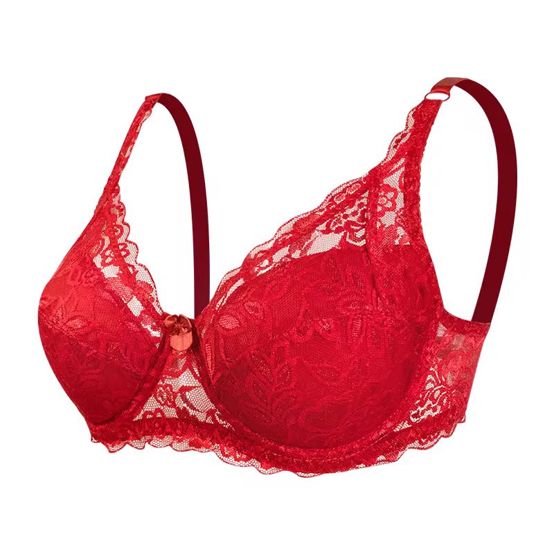 Push up bra women adjustable floral printed Bralette Intimate plus size lace underwire Bra