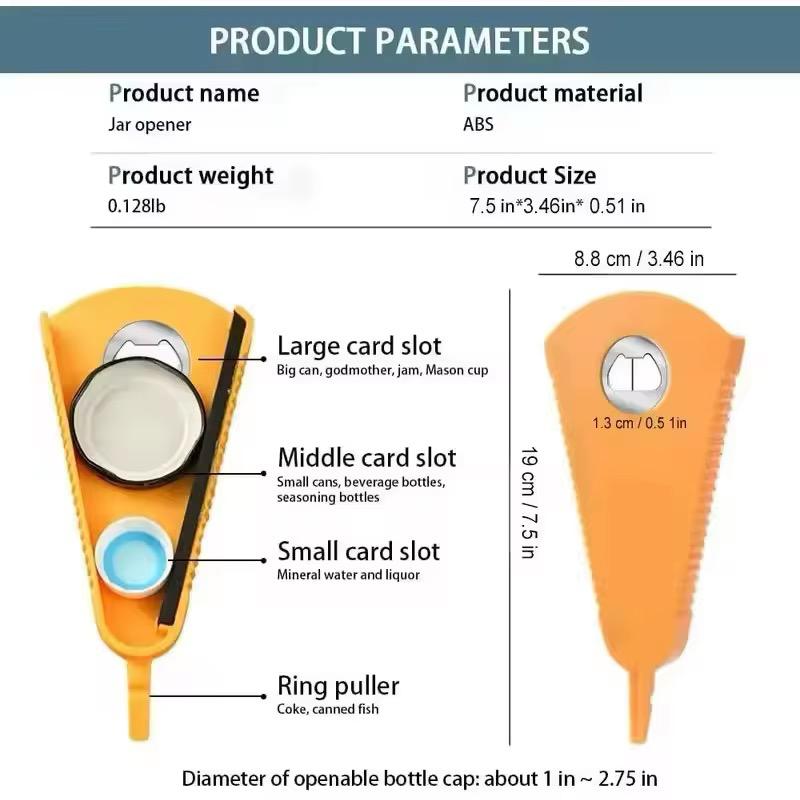Multifunctional plastic Can & Bottle opener portable Design  Jar Beer opener for Beverage