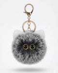 Cute  Cat Ball Plush Key Chain Shy kity doll cartoon Pendant Key rings  Adult Car Back pack Key ring