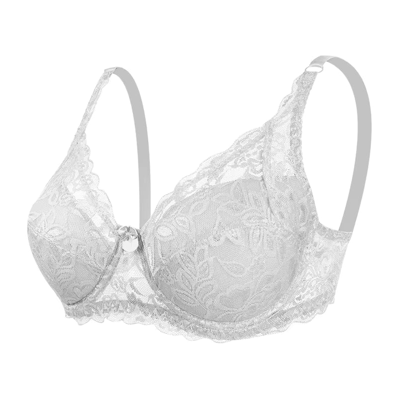 Push up bra women adjustable floral printed Bralette Intimate plus size lace underwire Bra