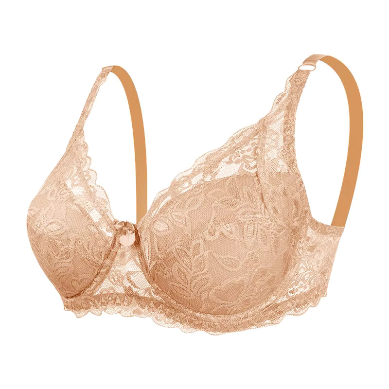 Push up bra women adjustable floral printed Bralette Intimate plus size lace underwire Bra