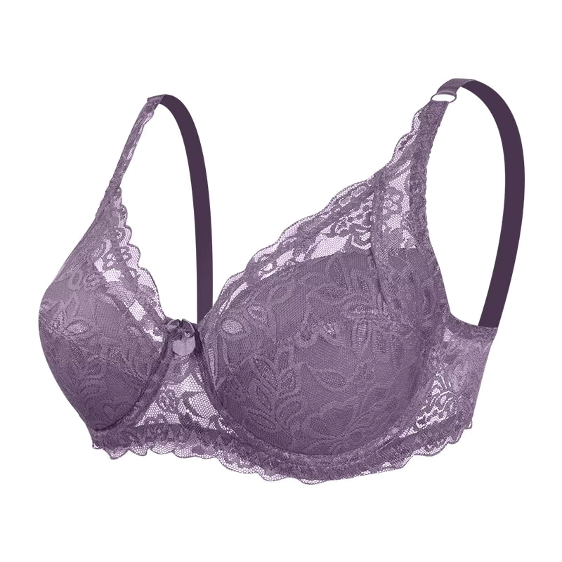 Push up bra women adjustable floral printed Bralette Intimate plus size lace underwire Bra