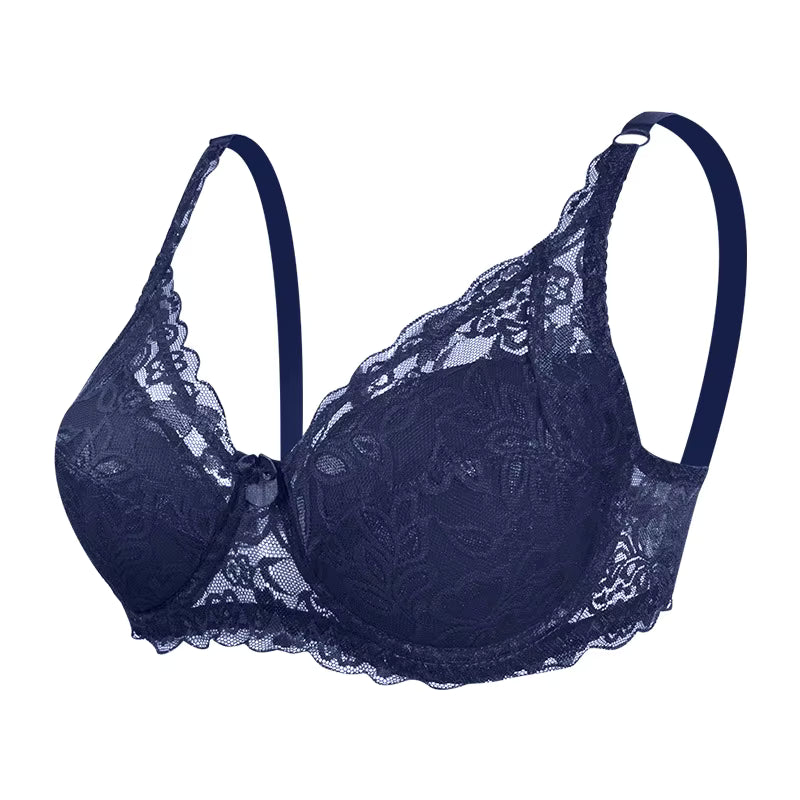 Push up bra women adjustable floral printed Bralette Intimate plus size lace underwire Bra