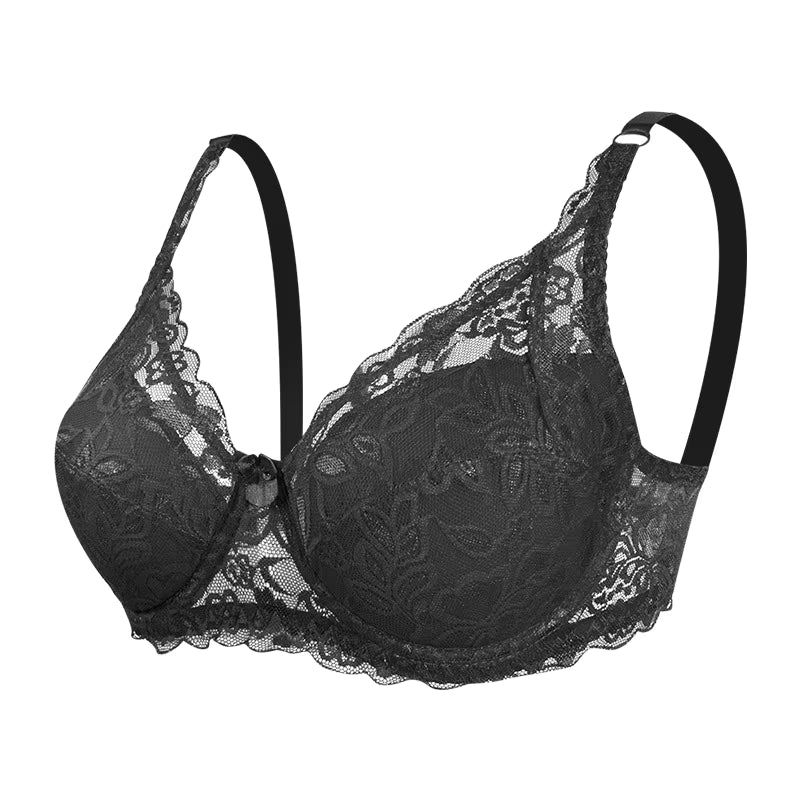 Push up bra women adjustable floral printed Bralette Intimate plus size lace underwire Bra