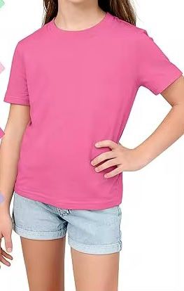 Boys and Toddlers' Short Sleeve Cotton T-shirts crew neck collar for kids children