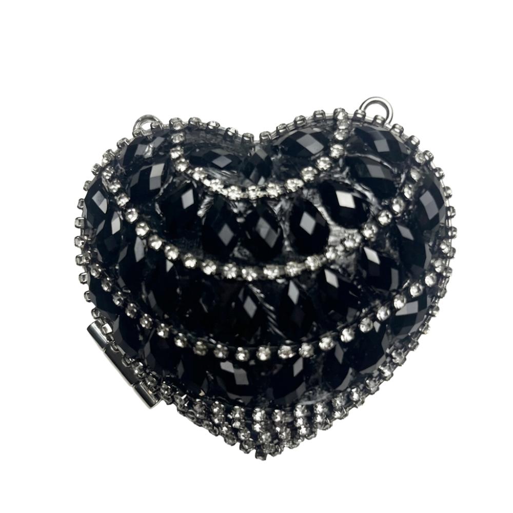 Fashion Rhinestone mini Bag Heart Shape Party Evening Bag Wedding Bag