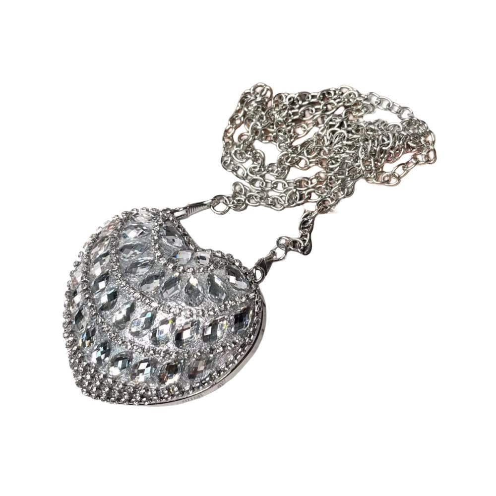 Fashion Rhinestone mini Bag Heart Shape Party Evening Bag Wedding Bag