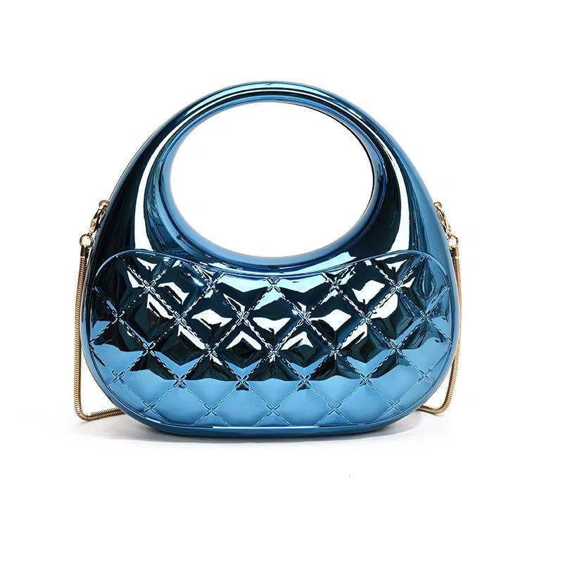 Luxury Acrylic Evening Clutch Handbag Half Moon Bag