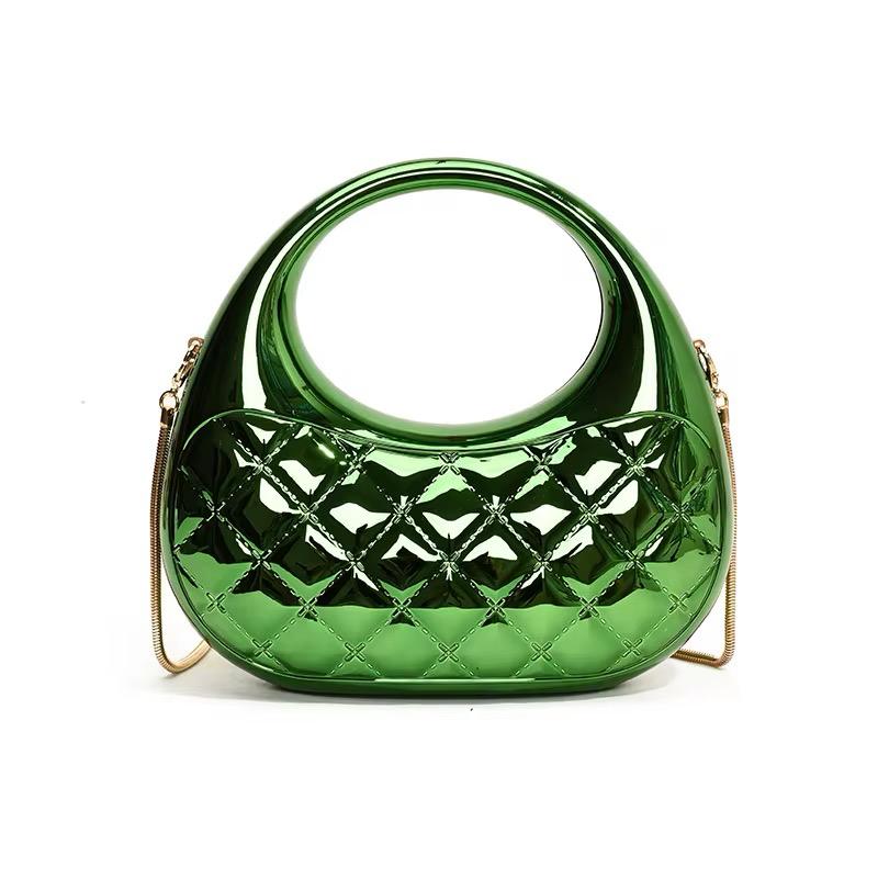 Luxury Acrylic Evening Clutch Handbag Half Moon Bag