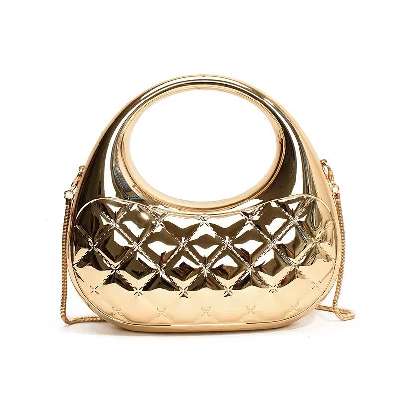 Luxury Acrylic Evening Clutch Handbag Half Moon Bag