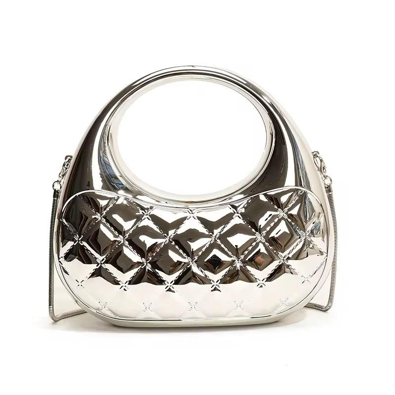 Luxury Acrylic Evening Clutch Handbag Half Moon Bag