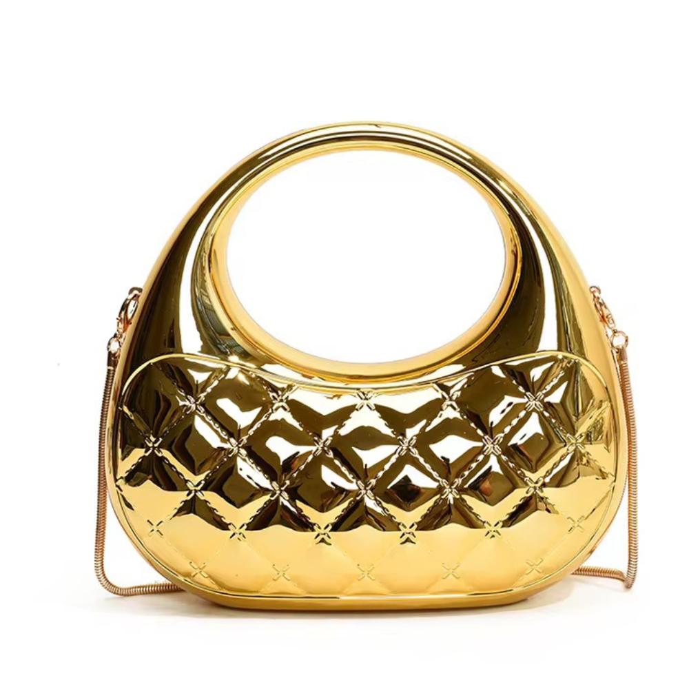 Luxury Acrylic Evening Clutch Handbag Half Moon Bag