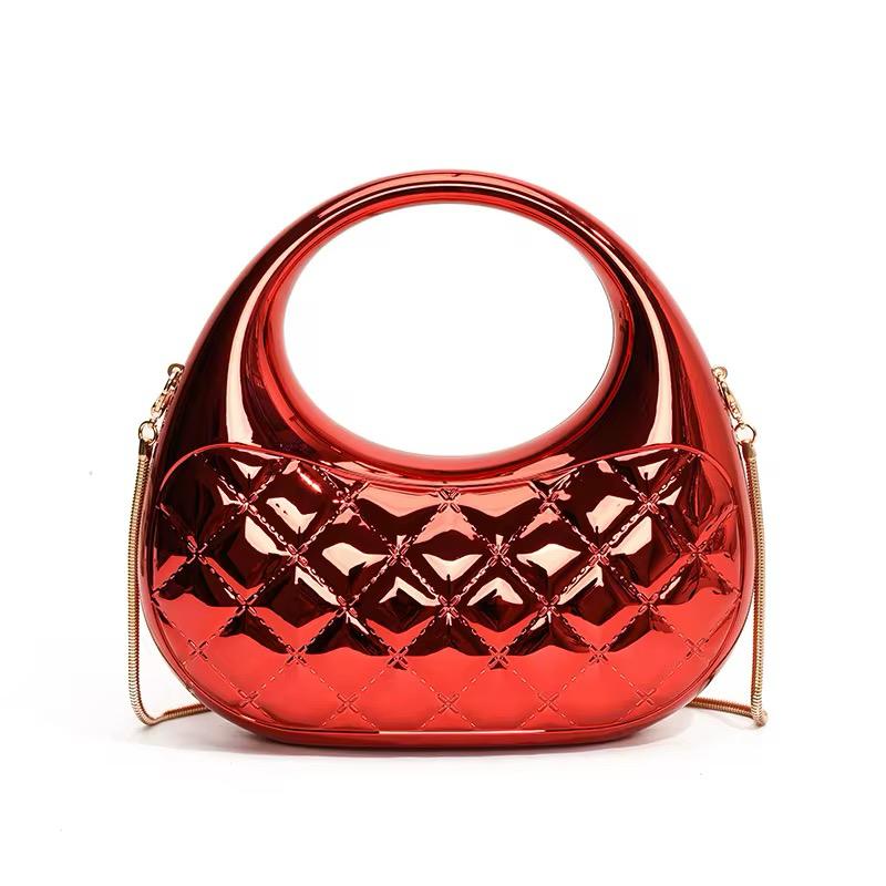 Luxury Acrylic Evening Clutch Handbag Half Moon Bag