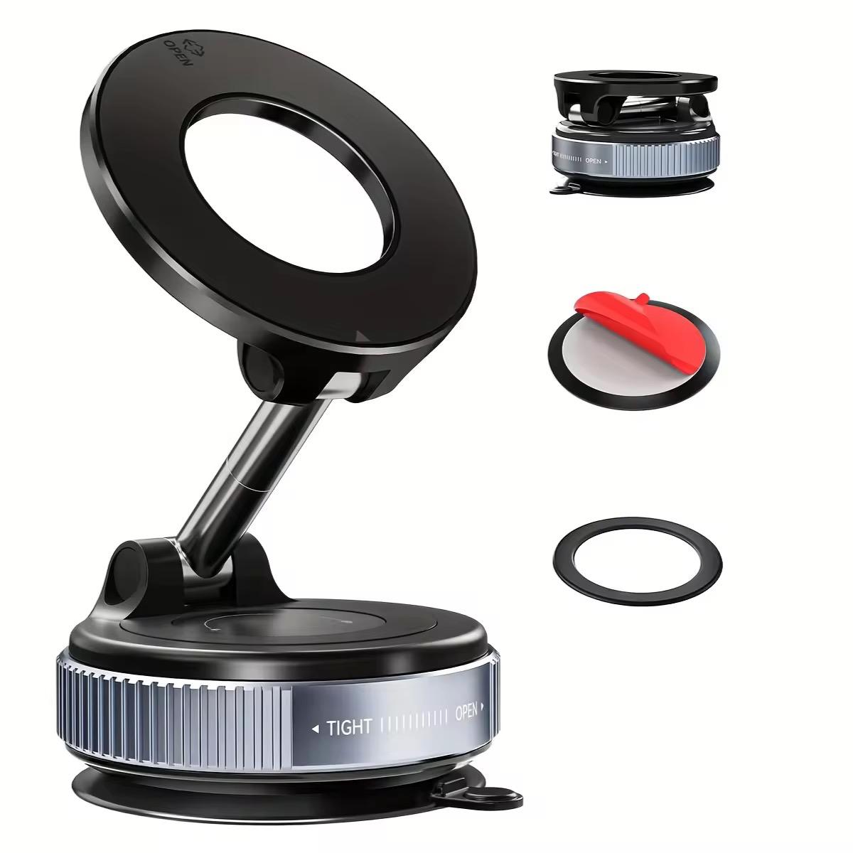 Universal Magnetic Vacuum Suction Phone holder with  360 degree rotation super strong car phone holder