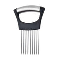 Stainless steel Onion fork steak &Potatato cutter Fruit, vegetable chopper tool with plastic holder for cooking