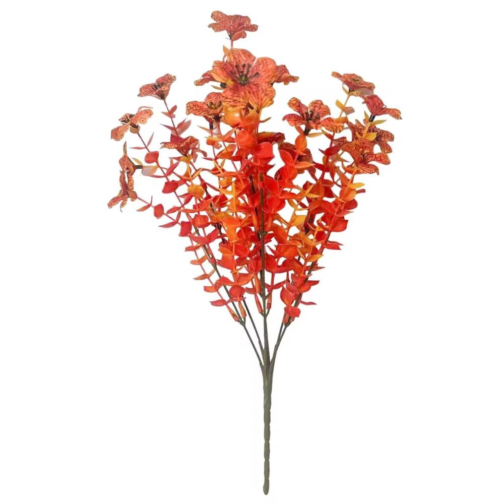 Artificial Black autumn Apple Leaves Eucalyptus Leaves  Halloween Christmas Party  home decoration