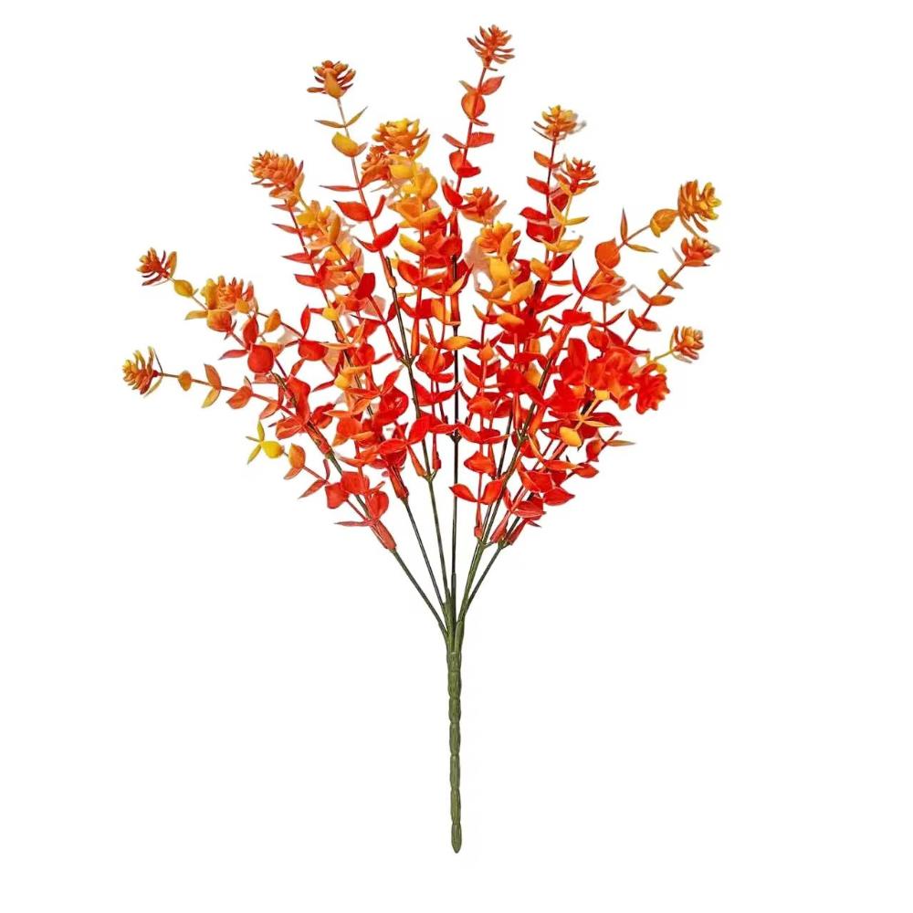 Artificial Black autumn Apple Leaves Eucalyptus Leaves  Halloween Christmas Party  home decoration