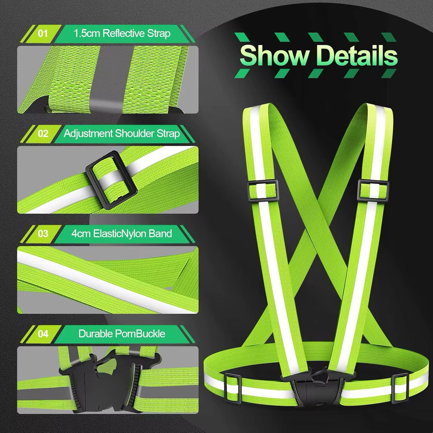 Reflective vest running gear