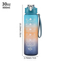 Water bottle Active life style  portable plastic cup 750ml Bouncing straw bottle Motivational GYM sports Travels