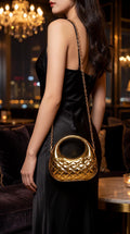 Luxury Acrylic Evening Clutch Handbag Half Moon Bag